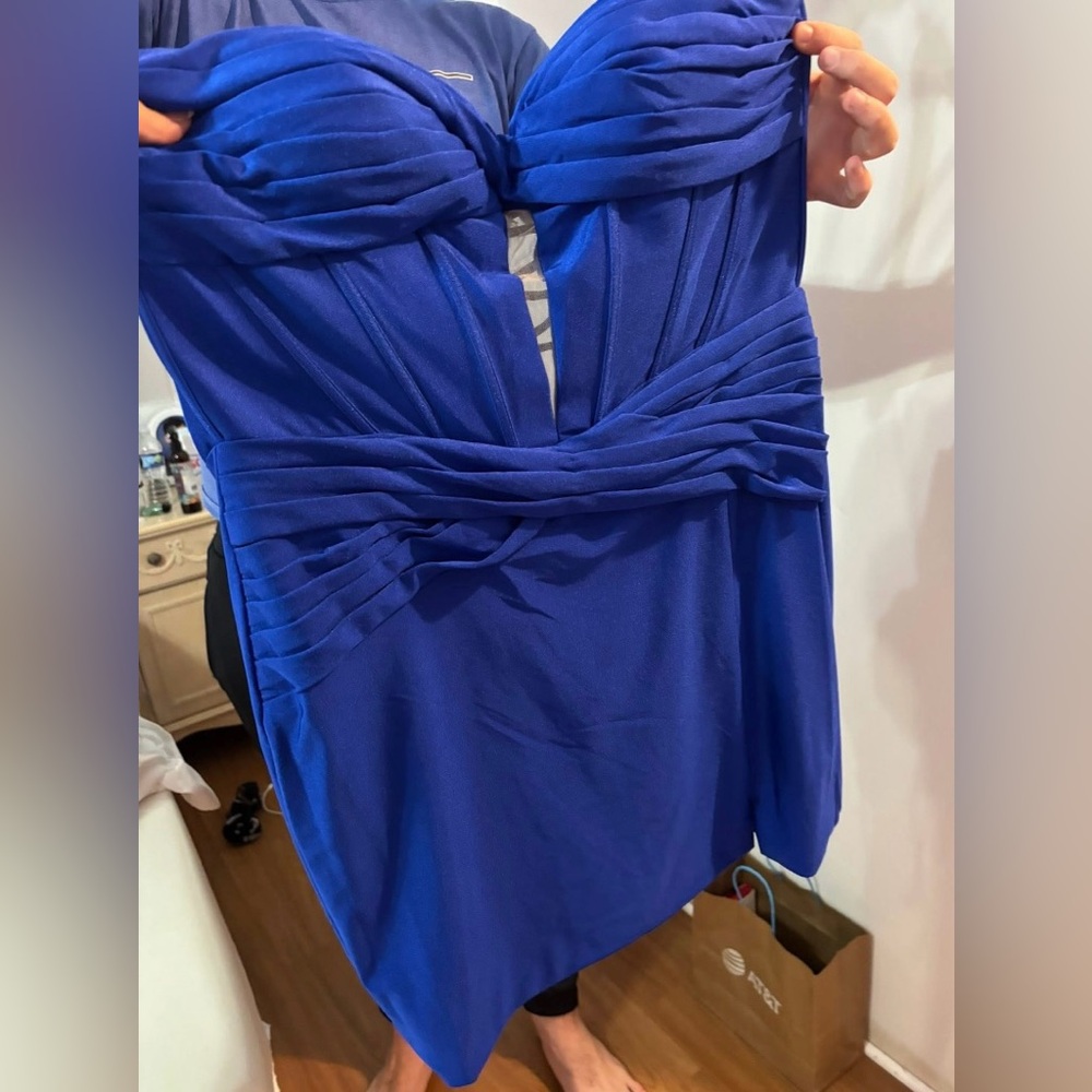 Blue Strapless Dress